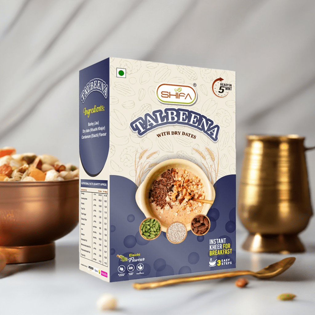 Shifa Talbeena Instant Mix – Dry Dates & Cardamom Flavor (Eliachi) - 250gm - Nafaa Stores